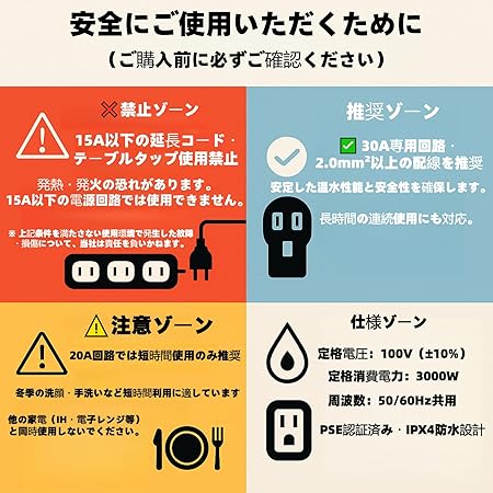 EZRR genuine instant electric water heater, electric faucet, 3-second rapid heating, PSE certified, household water heater, LED temperature display. - Image 5