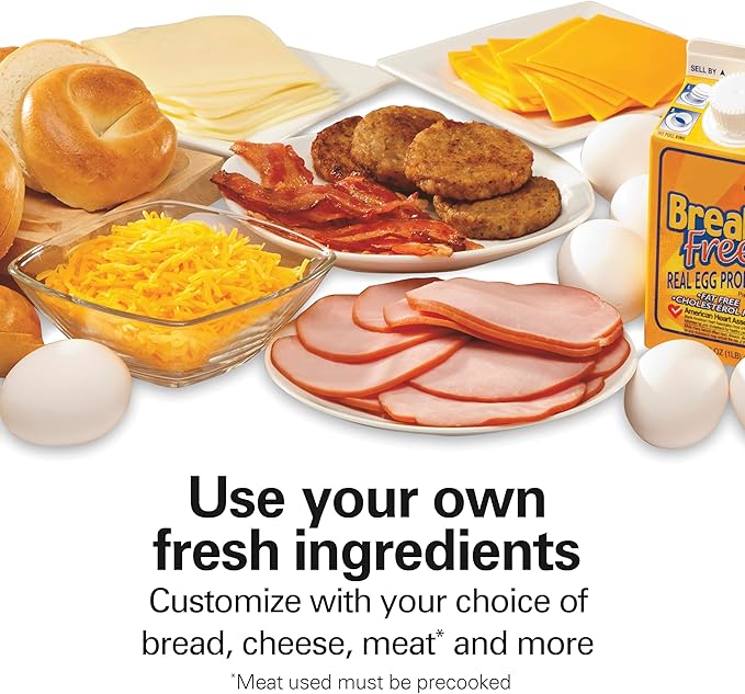 Hamilton Beach Double-Head Breakfast Sandwich Maker with Timer, Ready in 5 Minutes, Dishwasher-Safe, PFAS-Free Non-Stick Egg Ring - Image 6