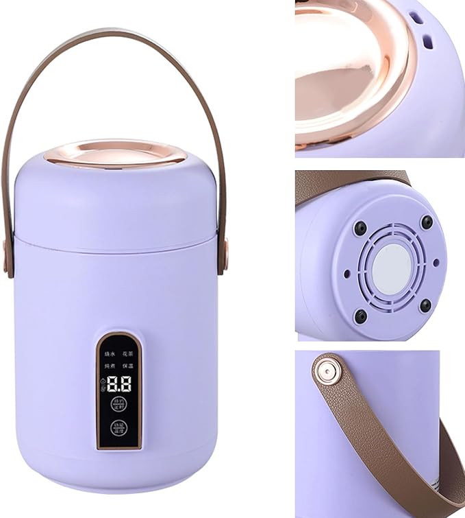 Mini rice cooker, portable electric slow cooker, smart timer, cooking and keep-warm functions in one, small travel rice cooker, suitable for cooking soup, rice, and stews. - Image 7